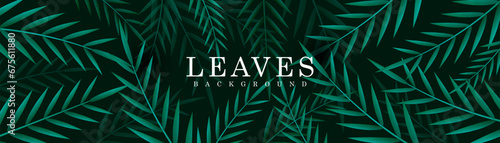 Bright natural background with plant leaves. Vector exotic pattern with bamboo leaves.
