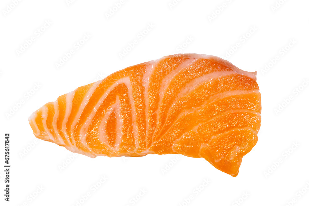 fillet salmon sashimi on white background fillet salmon sashimi on white background
