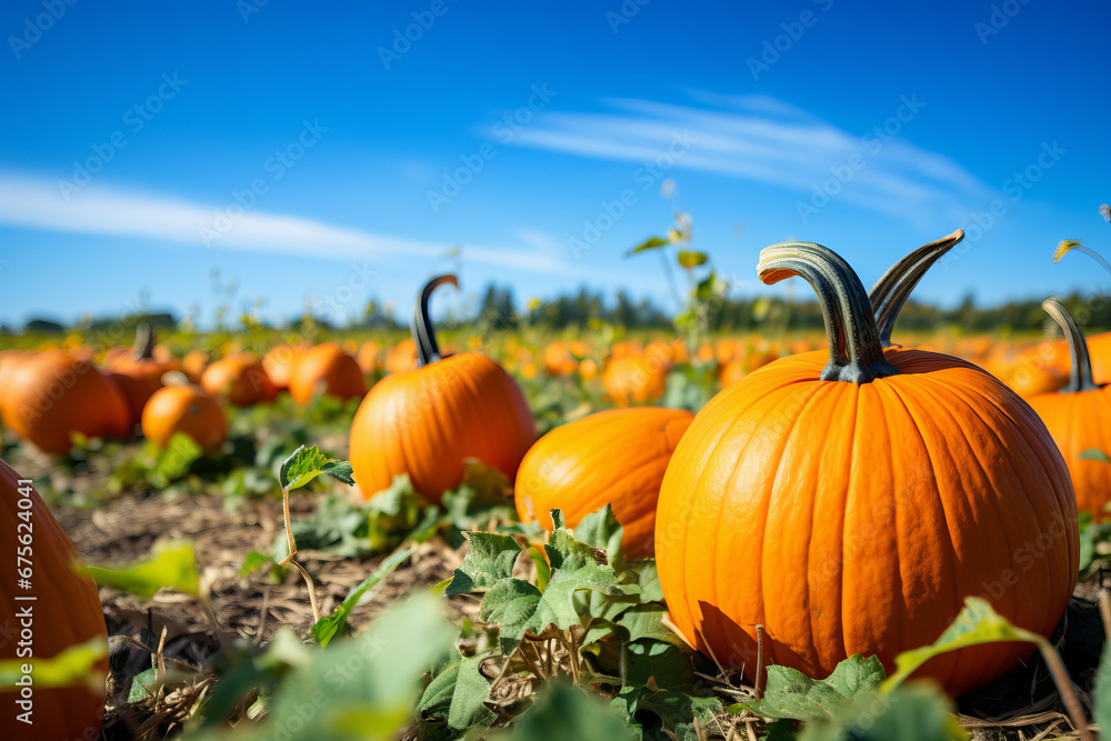 Experience the charm of a rural Halloween pumpkin patch set against a serene countryside. Embrace the peaceful, organic beauty is AI Generative. Experience the charm of a rural Halloween pumpkin patch set against a serene countryside. Embrace the peaceful, organic beauty is AI Generative.
