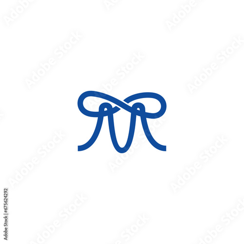 letter m infinite abstract decor vector