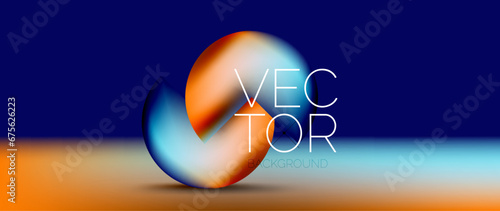 Podium background adorned with fluid gradient color geometric shapes. Eye-catching and modern design. The liquid gradients infuse element of fluidity and energy