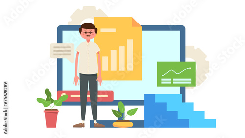 A young man explain how to make a good profit