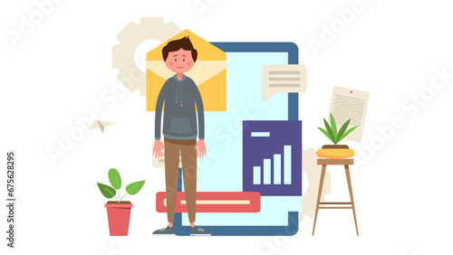 A young man explain how to make a good profit