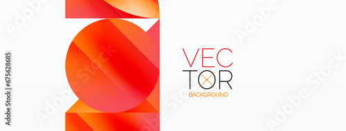 Serene gradient template. Circles and triangles mingle in minimalist perfection. Gentle fusion of forms and hues creates balanced yet captivating backdrop, embodying modern sophistication