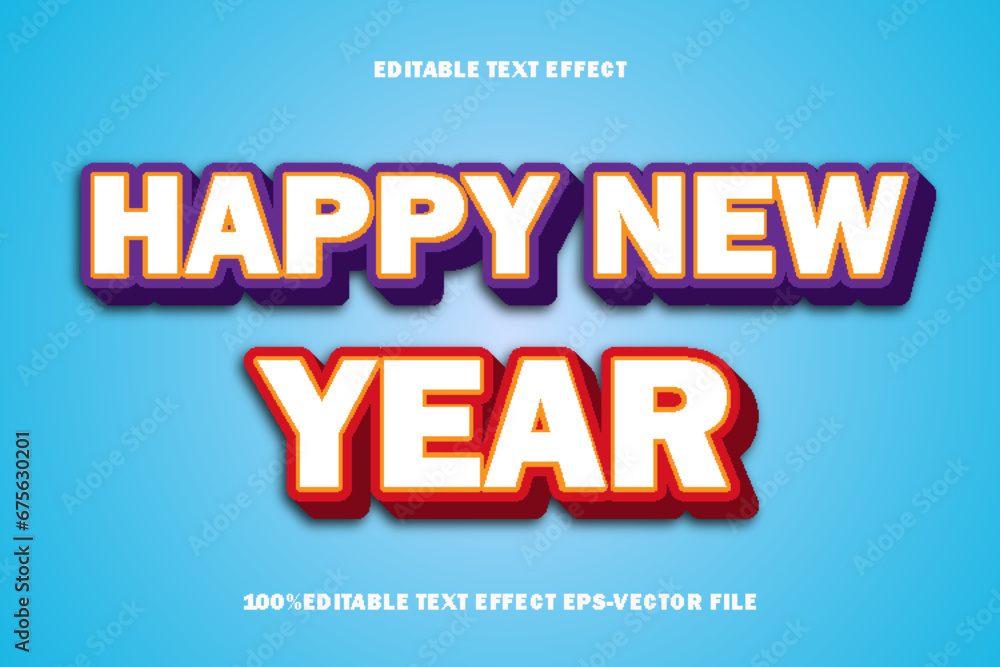 Happy New Year Editable Text Effect 3D Emboss Gradient Style Happy New Year Editable Text Effect 3D Emboss Gradient Style