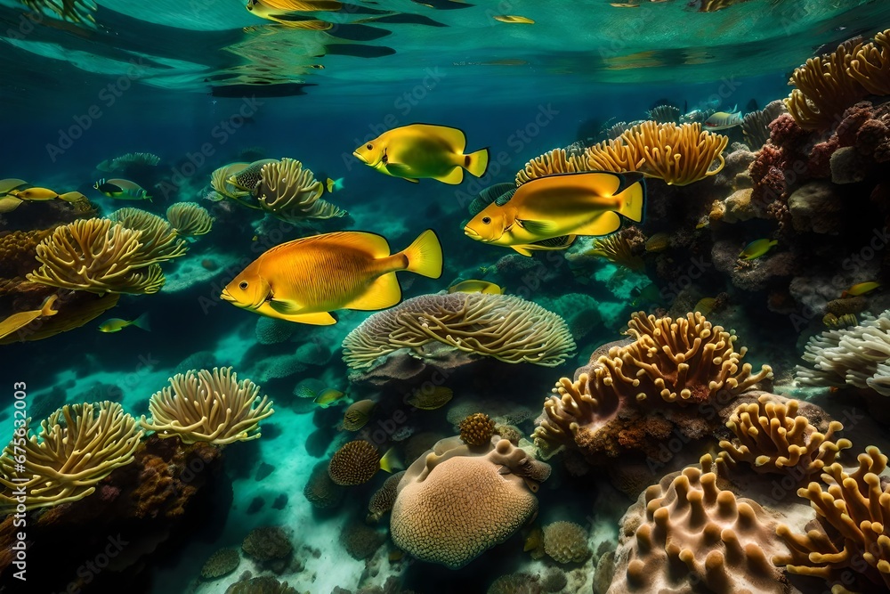 coral reef with fish Generated Ai coral reef with fish Generated Ai