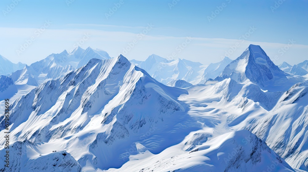 Naklejka premium snow covered mountains
