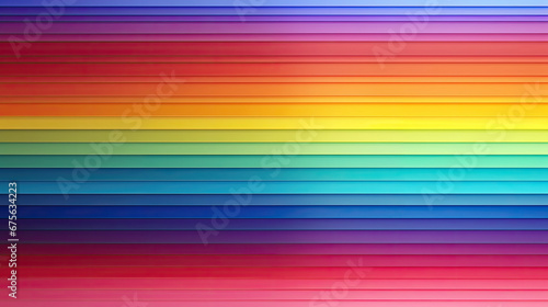 Simple lines Colorful rainbow flowing wide stripes wallpaper created with Generative AI Technology