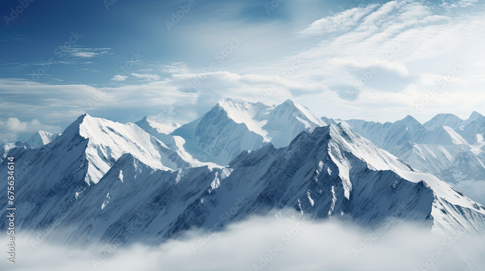 snow covered mountains with clouds, landscape with snow and clouds, with a sunview of nature, landscape, winter alps in Europe, ski, panoramic wallpaper snow covered mountains with clouds, landscape with snow and clouds, with a sunview of nature, landscape, winter alps in Europe, ski, panoramic wallpaper