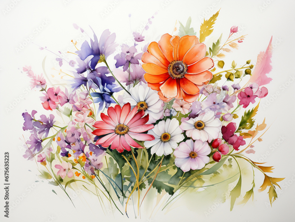 flowers watercolor. flowers watercolor.