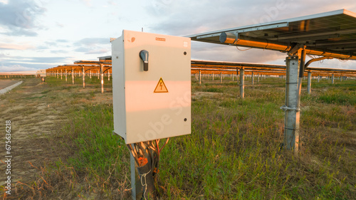 Smart combiner box or SCB in solar farm utility scale