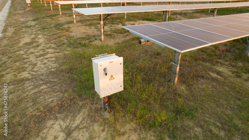 Smart combiner box or SCB in solar farm utility scale