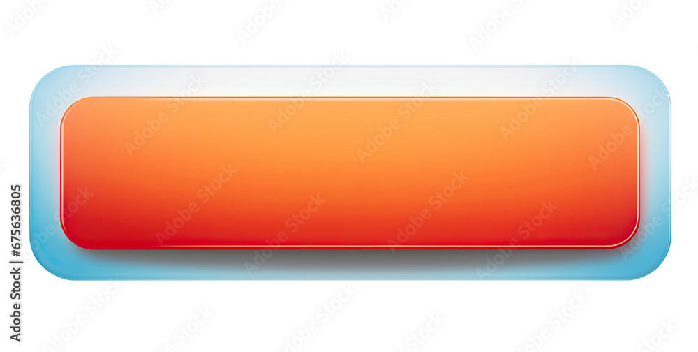 Illustration of an empty orange web button isolated on transparent background Illustration of an empty orange web button isolated on transparent background