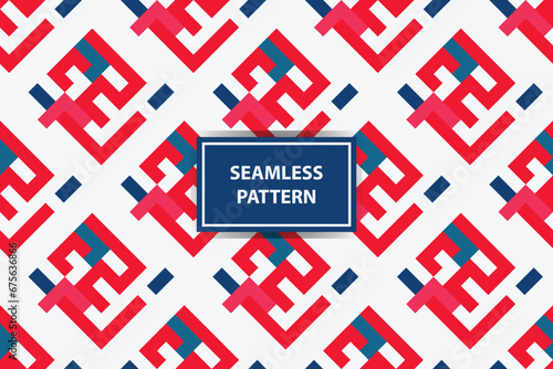 american seamless pattern. Seamless USA flag print for wrapping paper, sport textile, clothes. Red, blue and white grunge ornament.