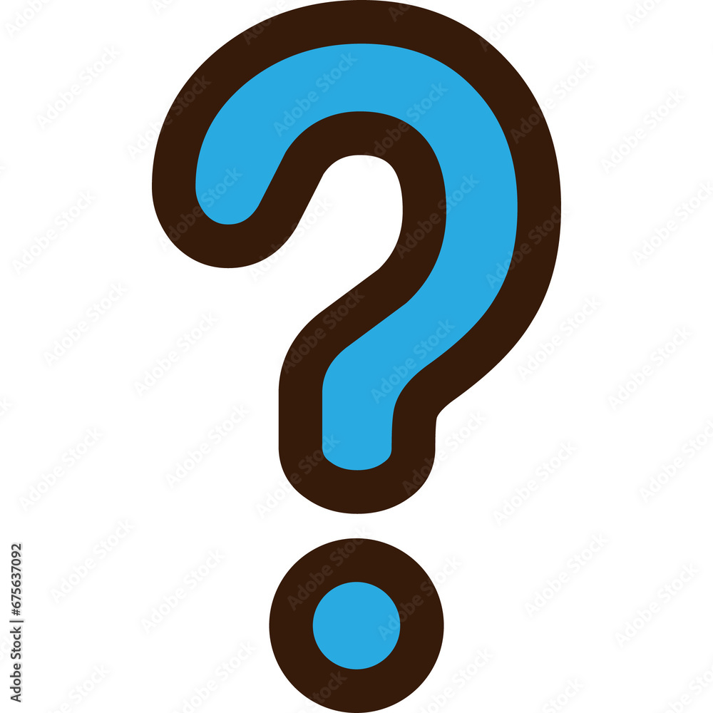 Naklejka premium question mark icon blue icon