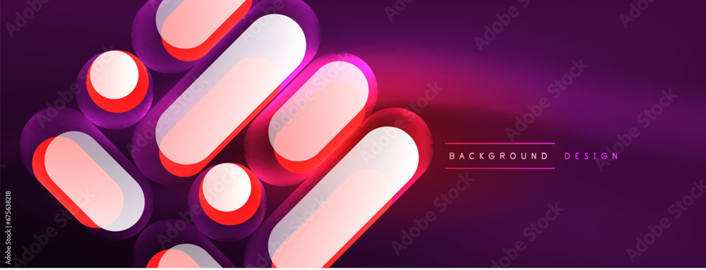 Neon circle abstract background. Template for wallpaper, banner, presentation, background Neon circle abstract background. Template for wallpaper, banner, presentation, background
