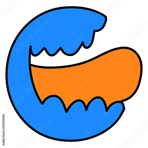 C cartoon alphabet drawing