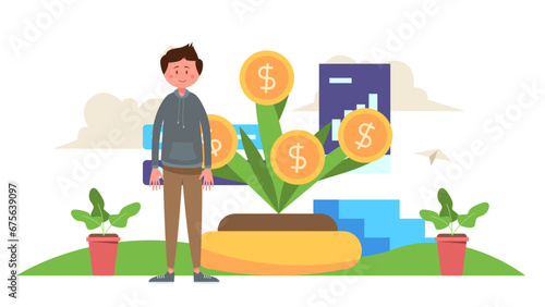 A man explain how become a sucessfully businessman