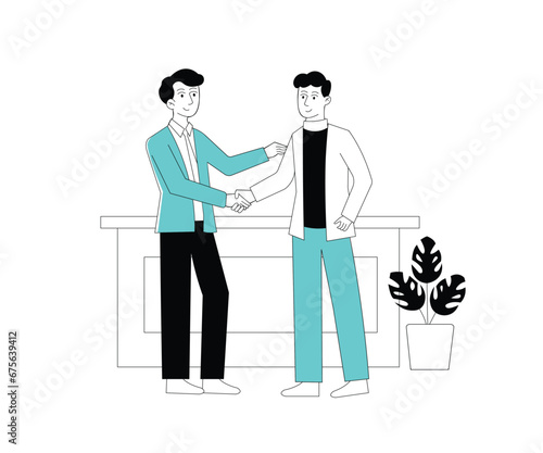 Men Do The Handshake   Creative Work Series © vectorclans