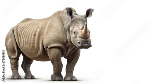 A rhinoceros isolated on white background
