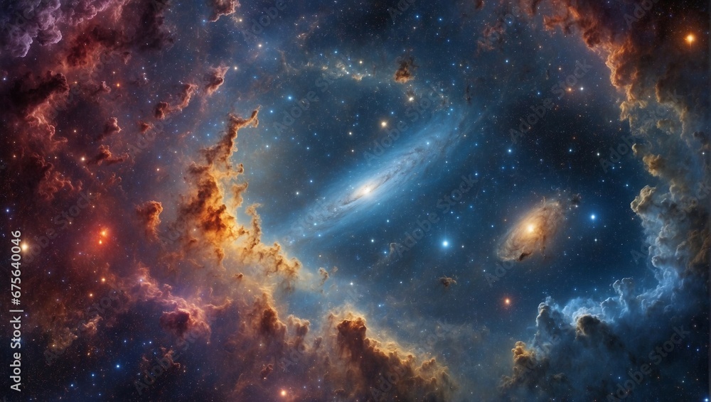 Fototapeta premium Galaxy in space background with stars