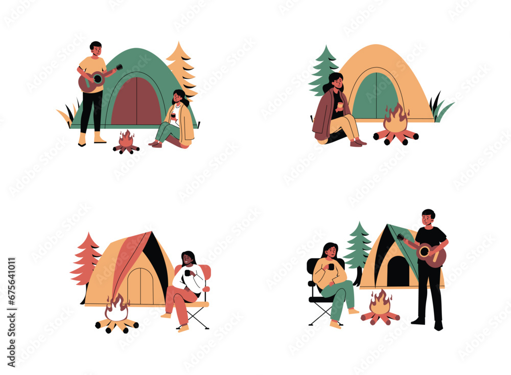 Campfire Set | Summer Outdoor Activity Campfire Set | Summer Outdoor Activity