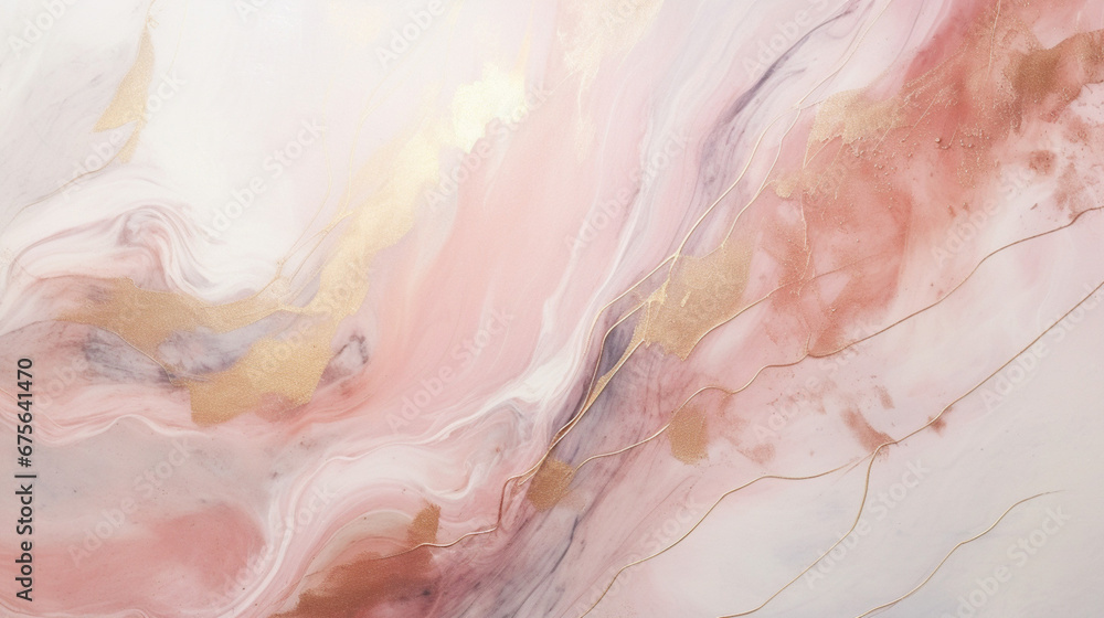 Gold pink marble background abstract with Generative Ai. Natural granite floor. Rose gold stone wall.