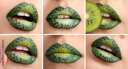 Collage of beautiful female...
