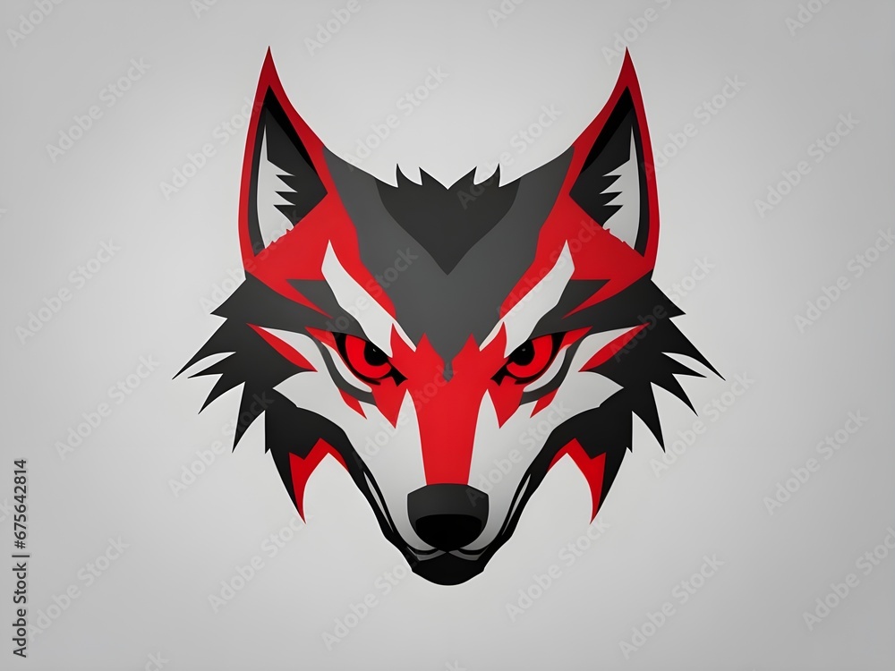 Fototapeta premium wolf tribal tattoo Generated Ai 
