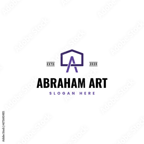 Art gallery logo design template