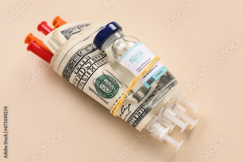 Insulin with syringes and m...
