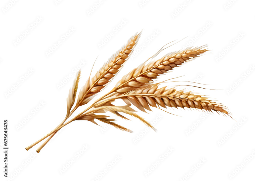An ear of wheat, png element with transparent background An ear of wheat, png element with transparent background