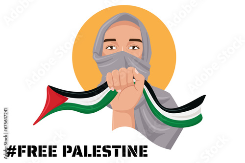 Free Palestine background concept