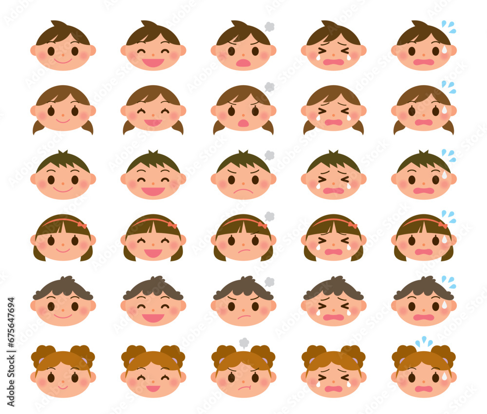 子供　表情　アイコン