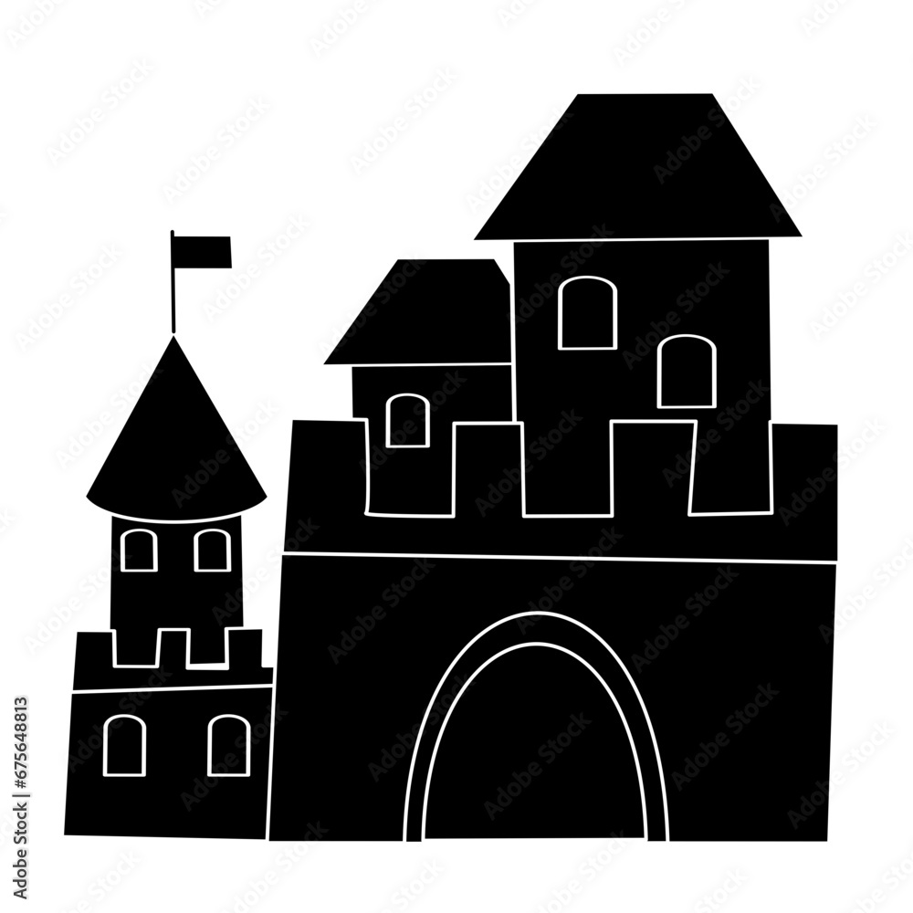 royal castle building silhouette