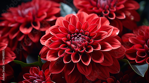 red dahlia flower HD 8K wallpaper Stock Photographic Image 
