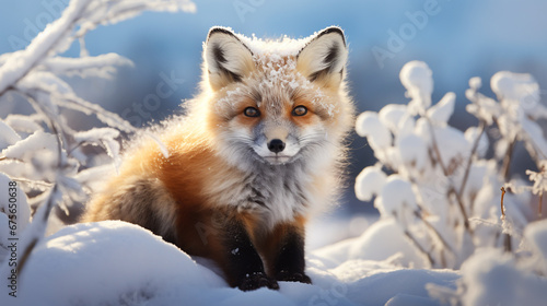 Red Fox Snow Adorable © Sameera Sandaruwan