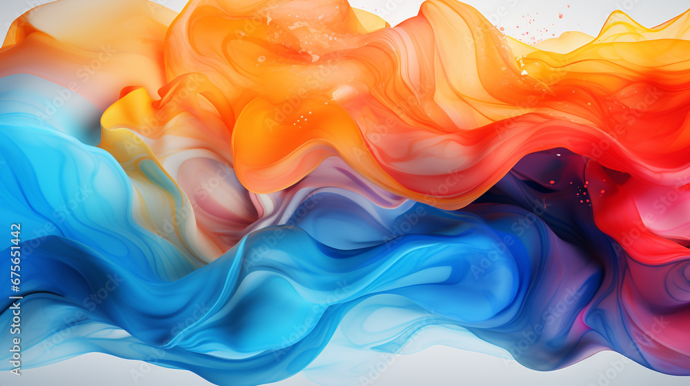 Obraz premium Liquid Art with Multicolored Backdrop