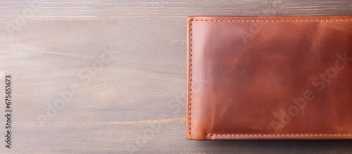 The brown leather wallet was empty isolated from any money or currency as the bull market had taken all
