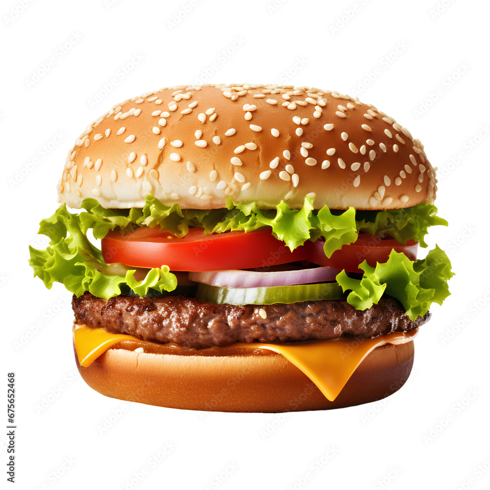 Hamburger isolated on white background Hamburger isolated on white background
