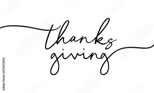 Happy Thanksgiving, calligraphy, text, banner, 
card, vector, lettering, logo, type, typography 
for printable thanksgiving cards, banners, 
invitations & social media post, American Thanksgiving, USA