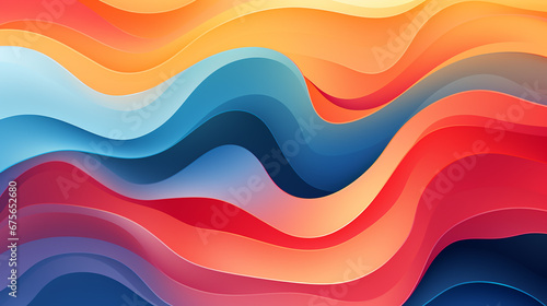 Abstract Wavy Multicolor Background
