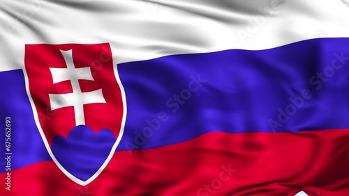 Slovakia Waving Flag Background photo