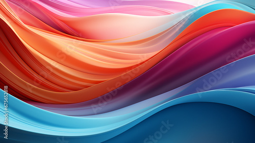 Colorful illustration of waves in abstract style
