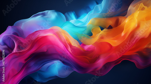 A colorful smoke image with a black background