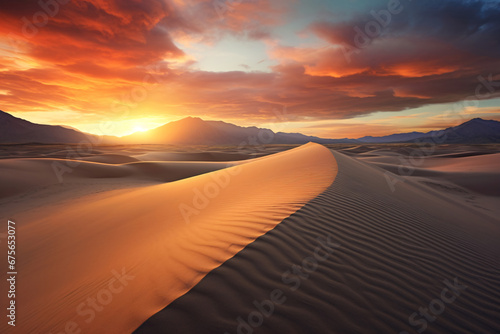 Desert Sunset Sand Dune Photography