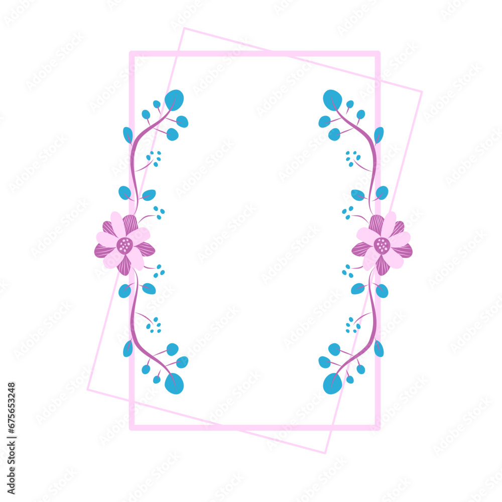 Rectangle floral frame