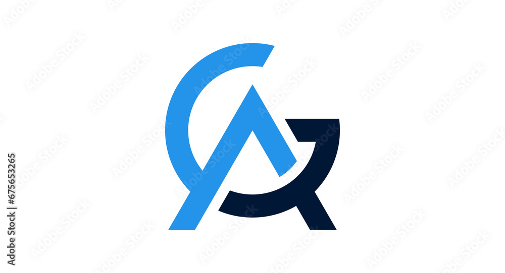 letter GA logo template vector letter GA logo template vector