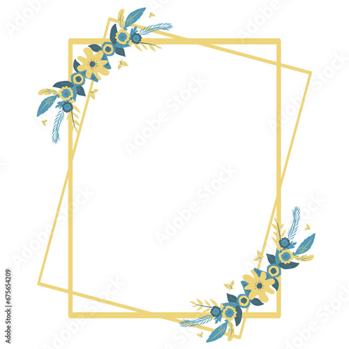 Fototapeta Naklejka Na Ścianę i Meble -  award floral frame