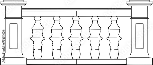 Visual Guide: 2D Concrete Balustrade Design Drawing